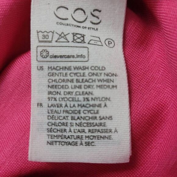 COS Paneled Jersey Knit Maxi Dress Sz S Pink Purple Colorblock Popover Stretchy - Picture 7 of 10